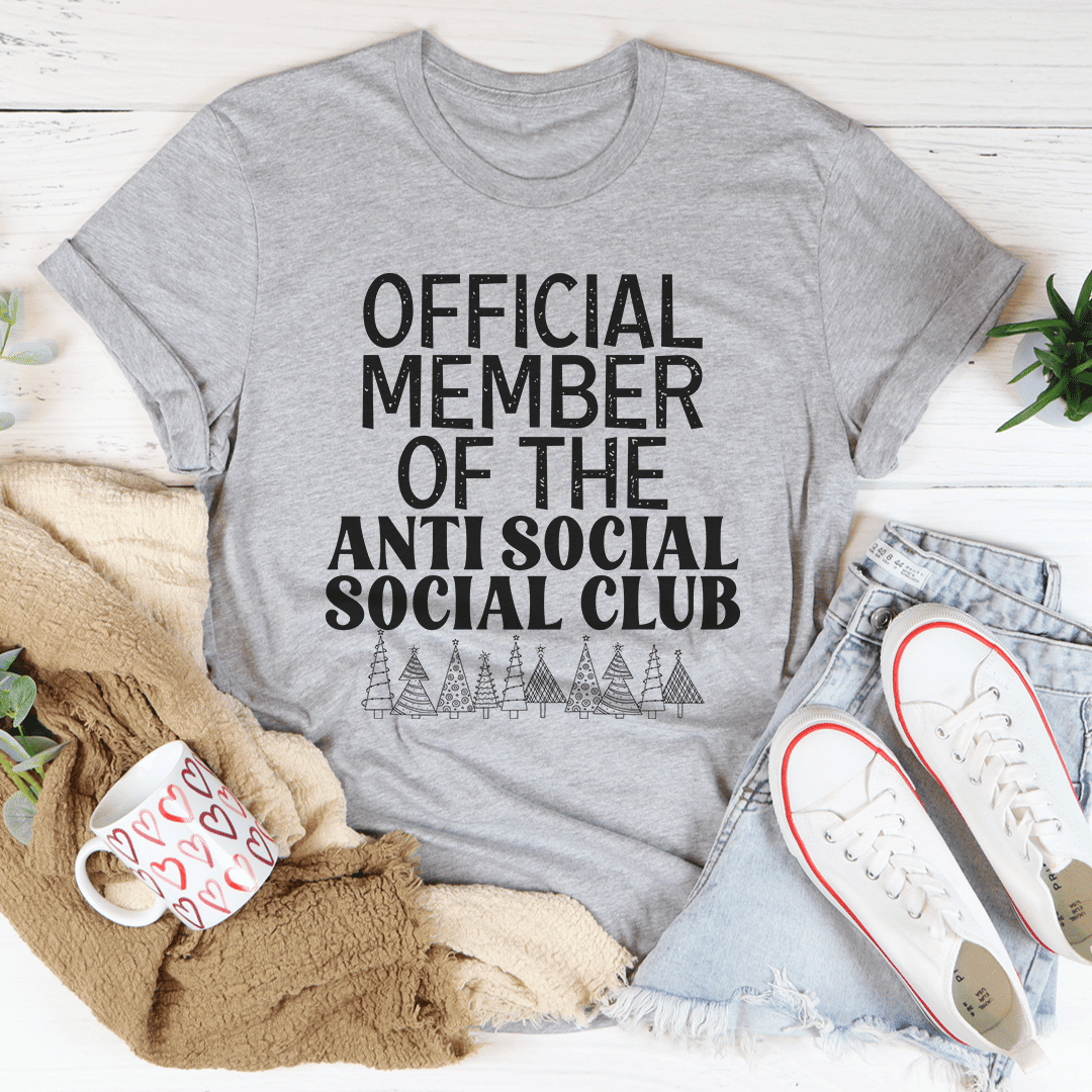 Official Member Of The Anti Social Club Christmas T-Shirt