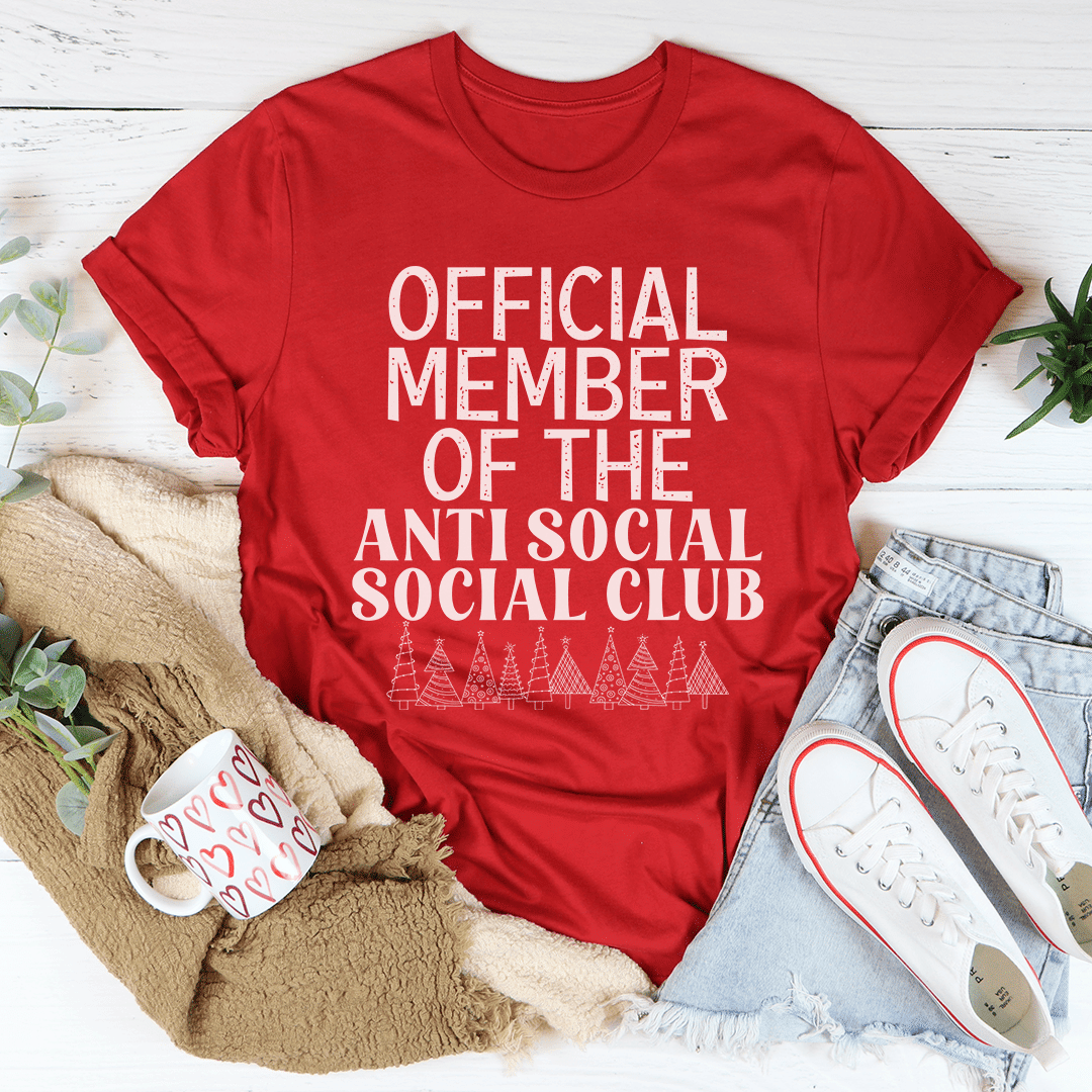 Official Member Of The Anti Social Club Christmas T-Shirt